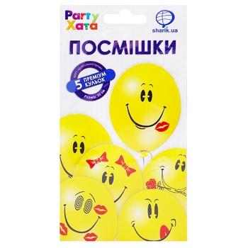 Sharik Smile Set of Latex Balls 5pcs - buy, prices for Chudo Market - photo 1