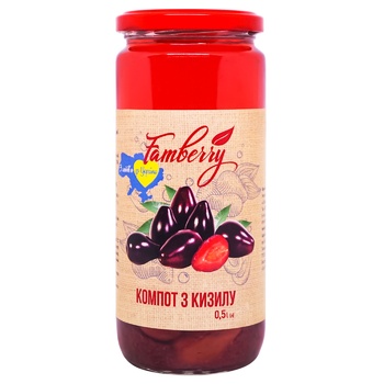 Компот Famberry Кизиловый 0,5л - купить, цены на КОСМОС - фото 1