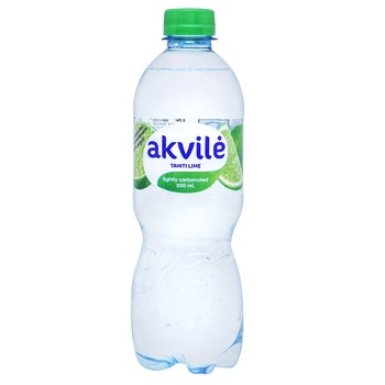 Akvile Lime Lightly Carbonated Mineral Water 0.5l - buy, prices for NOVUS - photo 1