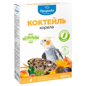 Корм Природа Коктейль Корела для середніх папуг 500г - купити, ціни на MasterZoo - фото 1