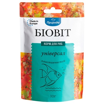 Dry food for aquarium fish Priroda in flakes Biovit Universal 10g - buy, prices for Vostorg - photo 1