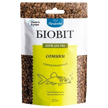 Dry food for aquarium fish Priroda in granules Biovit Catfish 25g - buy, prices for MegaMarket - photo 1