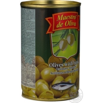 Оливки зеленые Maestro de Oliva с тунцом 300мл купить, цены на МегаМаркет - фото 2