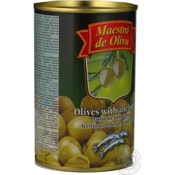 Maestro de Oliva Green Olives with anchovy 300ml - buy, prices for MegaMarket - photo 2