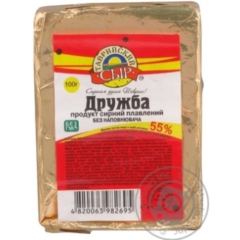 Processed cheese product Tavriyskyi syr Druzhba without filling 55% 100g - buy, prices for NOVUS - photo 2