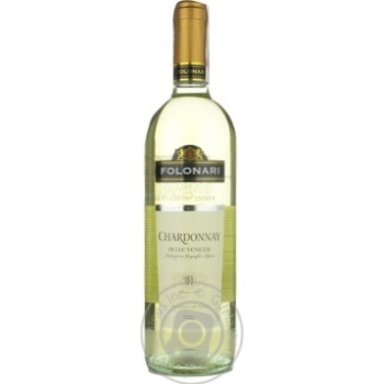 Вино біле сухе Folonari Chardonnay delle Venezie 12,5% 0,75л