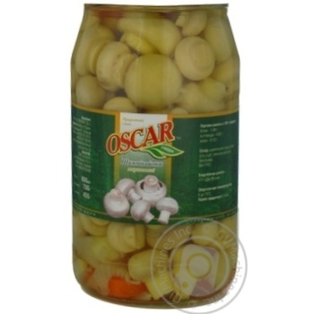 Mushrooms cup mushrooms Oscar canned 800ml glass jar Poland - buy, prices for NOVUS - photo 2