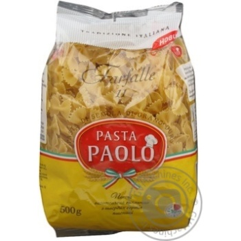 Макаронні вироби Pasta Paolo Farfalle №11 500г - купить, цены на NOVUS - фото 1