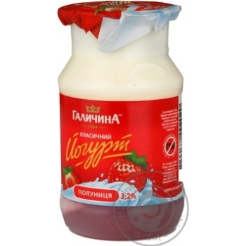 yogurt galychyna strawberries with cream 3.2% 150g Ukraine - buy, prices for - photo 2