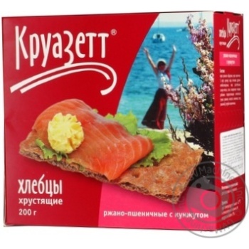 Хлібці хрусткі житьно-пшеничні з кунжутом Круазетт 200г - купить, цены на - фото 7