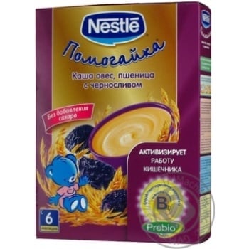 Baby dairy-free porridge Neastle Pomogaika oat wheat with prunes with bifidobacteria and prebiotics for 6+ months babies 250g Spain - buy, prices for NOVUS - photo 5