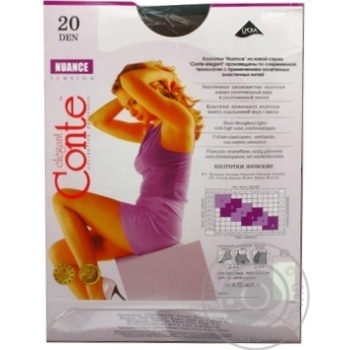 Conte Nuance Women's Tights 20 den 6 mocca - buy, prices for MegaMarket - photo 2