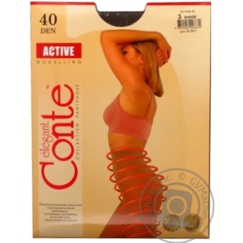 Tights Conte Active shade polyamide 40den 3size Belarus - buy, prices for ULTRAMARKET - photo 2