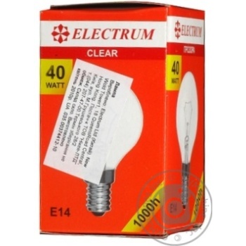Лампочка ELECTRUM сферична проз. Е14 40W купить, цены на МегаМаркет - фото 6