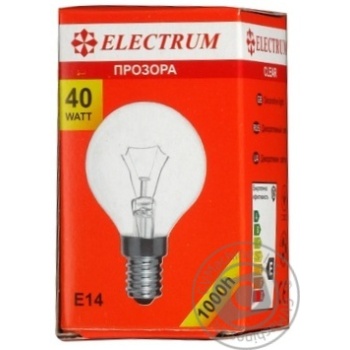 Лампа сферична прозора Electrum 40W E14 A-IB-0036 - купити, ціни на - фото 4