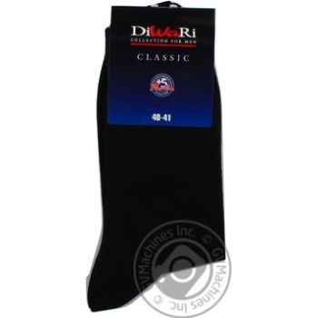 Diwari Classic Men's Socks s.25 000 black 5C-08SP - buy, prices for Tavria V - photo 2