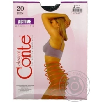 Колготы женские Conte Active 20ден р.4 Nero - купить, цены на ULTRAMARKET - фото 3