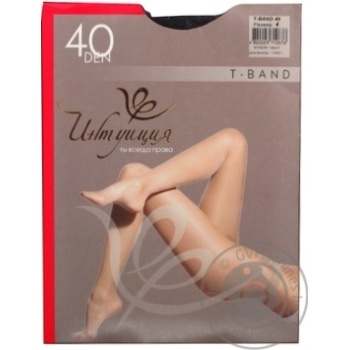 Intuitsiya T-Band Women's Tights 40 den 4 gray - buy, prices for NOVUS - photo 1