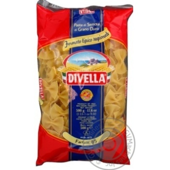 Макаронні вироби Divella Farfalle 85 500г