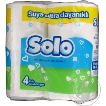 Папір туалетний Solo ultra 4шт купить, цены на МегаМаркет - фото 1
