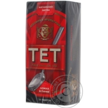 Black pekoe tea TET English Breakfast 20x2g teabags England - buy, prices for NOVUS - photo 2