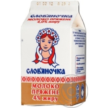 Baked milk Slovyanochka 4% 500g Ukraine