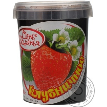 Jam Den varennya strawberry 470g bucket Ukraine - buy, prices for NOVUS - photo 1