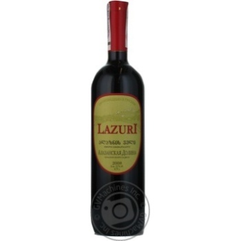 Wine saperavi Lazuri Alazani valley 12% 750ml glass bottle Georgia - buy, prices for NOVUS - photo 1