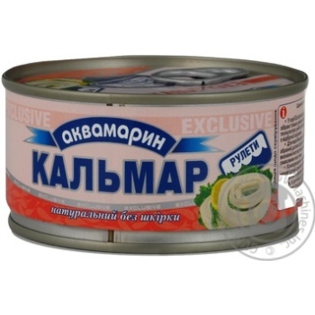 seafood squid akvamaryn canned 185g can Ukraine - buy, prices for - photo 1