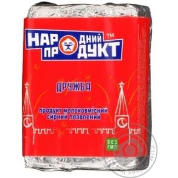 Processed cheese product Narodnyi Product Druzhba milk containing 55% 90g Ukraine - buy, prices for - photo 1