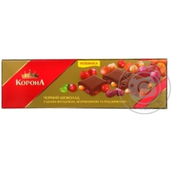 Chocolate black Korona raisins 58% 200g Ukraine - buy, prices for NOVUS - photo 2