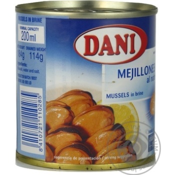 Seafood mussles Dani pickled 148g can - buy, prices for MegaMarket - photo 2