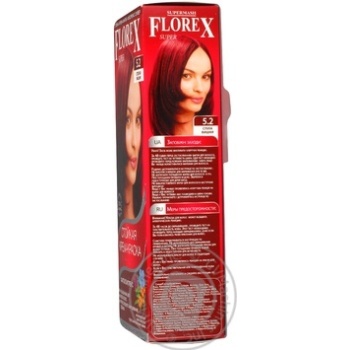 Florex Hair Cream Paint Ripe Cherries Color - buy, prices for Auchan - photo 2