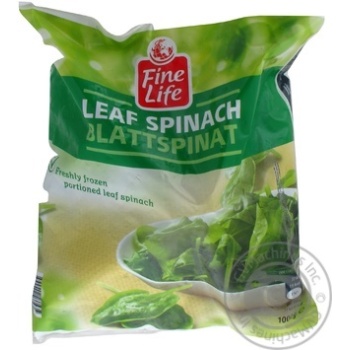 Vegetables spinach Fine life 1000g