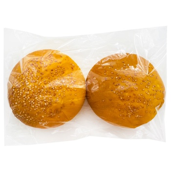 Bulochkin Pumpkin Bun for Hamburger 2*110g - buy, prices for Auchan - photo 1