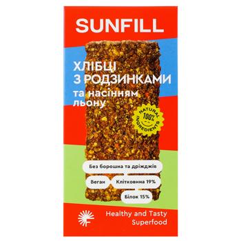 Хлебцы Sunfill Детские с изюмом и семенами льна 100г - купить, цены на КОСМОС - фото 1