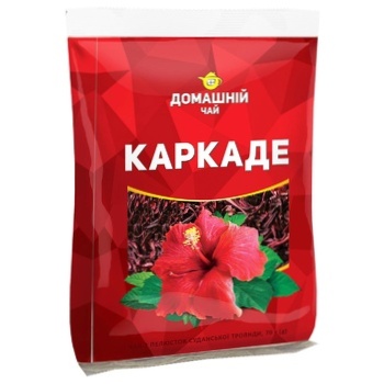 Чай трав'яний Домашній Чай Каркаде 70г - купити, ціни на МегаМаркет - фото 1