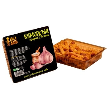 Сухарики Riga Хлеб Кумовские с чесноком 80г - купить, цены на ULTRAMARKET - фото 2