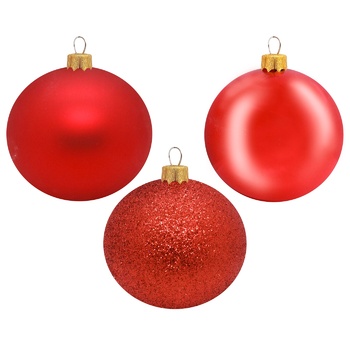 Red Christmas Tree Ball 80mm in assortment