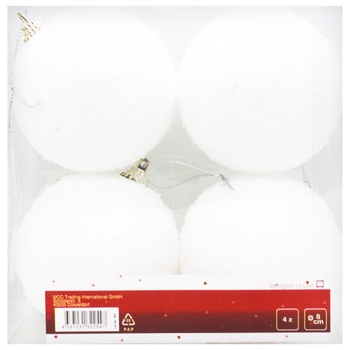 Tarrington House Set of Christmas Tree Balls 80mm 4pcs - buy, prices for METRO - photo 2