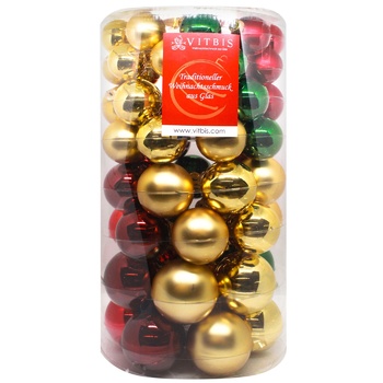 Vitbis Mix Set of Christmas Tree Balls 4-7cm 60pcs - buy, prices for - photo 1