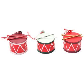 Actuel Drum Metal Christmas Tree Pendant 4cm in assortment - buy, prices for Auchan - photo 1