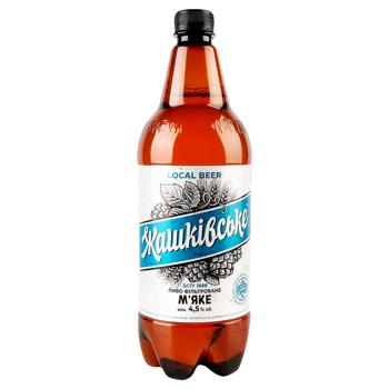 Пиво Жашківське М'яке світле 4,5% 1л - купити, ціни на NOVUS - фото 1