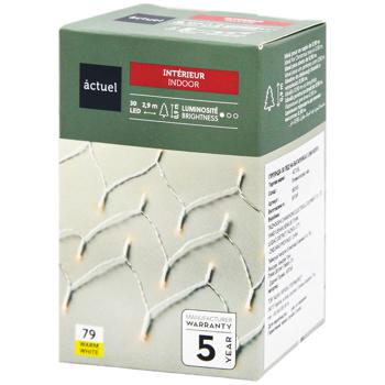 Гірлянда Actuel 30LED жовта на батарейках 3,05м