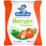 Йогурт Молочар клубника 1% 400г