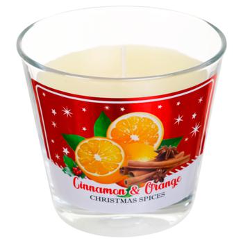 Tindra Orange-Cinnamon Candle in Glass