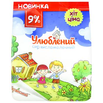 Сир кисломолочний Улюблений 9% 350г - купити, ціни на За Раз - фото 1