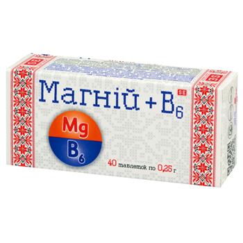 Farmakom Magnesium + B6 Dietary Supplement 40 tablets - buy, prices for Chudo Market - photo 1