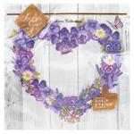 Салфетки Luxy Цветочное сердце трехслойные 33x33см 15шт