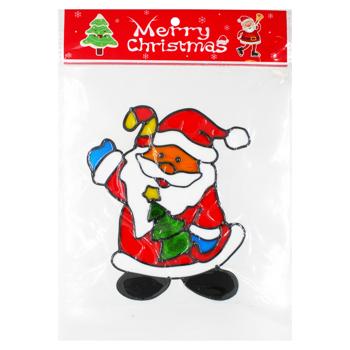 Наклейки новогодние силиконовые 20*25см - купить, цены на КОСМОС - фото 2